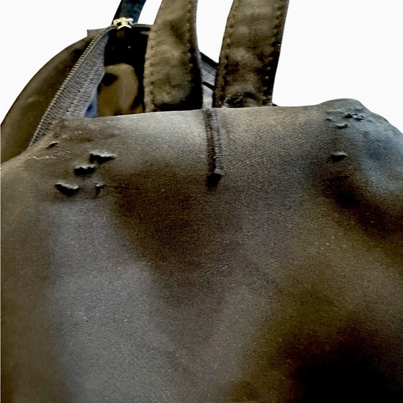 KATE SPADE black nylon convertible mid size backpack shoulder bag purse - Picture 11 of 15